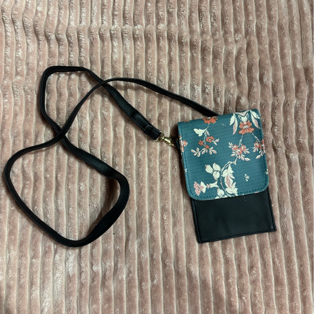 Floral Black Crossbody Bag